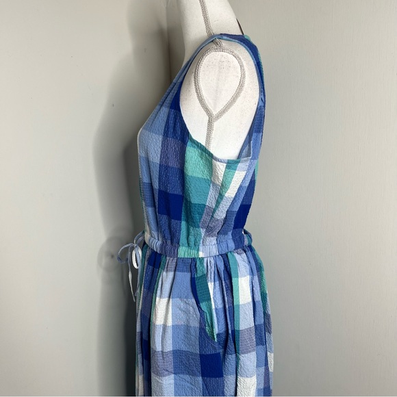 LOFT Plaid Cutout Back Midi Pocket Dress - Picture 7 of 15